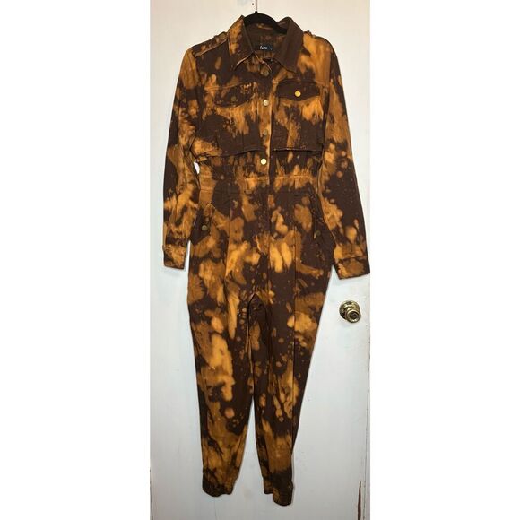 Femi Sepia Tye Dye Jumpsuit Denim size M - Picture 2 of 16